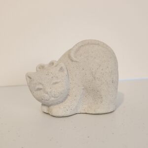 Vintage Marbell Stone Art Museum Belgium 3" Modern Marble Cat Sculpture Figurine